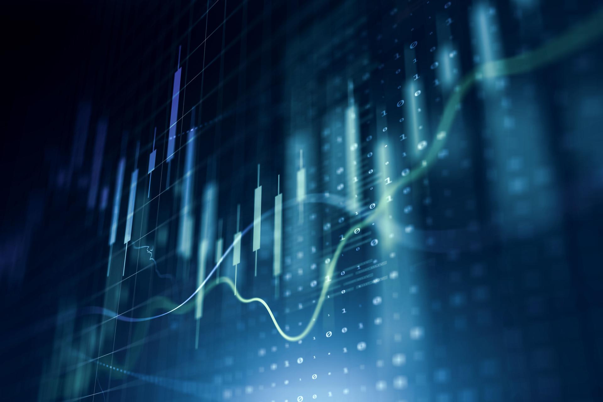 Currency and Exchange Stock Chart for Finance and Economy Display